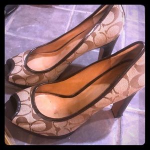 Coach signature heels